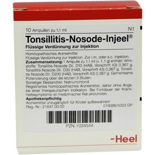 TONSILLITIS NOSODE INJEEL FIALE HEEL