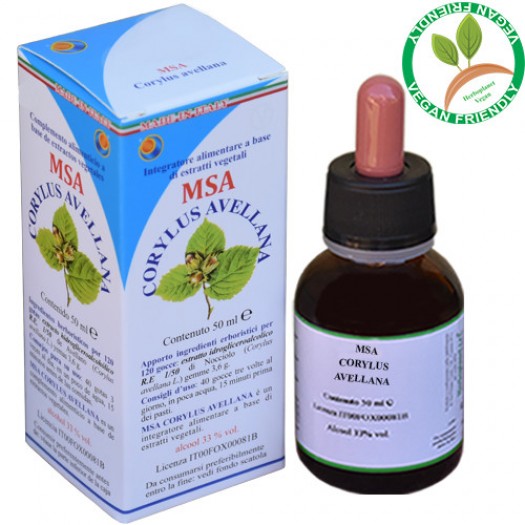 MSA CORYLUS AVELLANA 50ML – gemme (Nocciolo) – HERBOPLANET