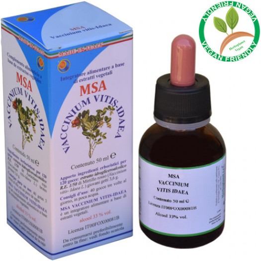 MSA VACCINIUM VITIS IDAEA 50ML – giovani getti (Mirtillo Rosso) – HERBOPLANET