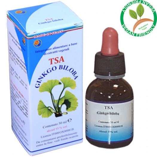 TSA GINKGO BILOBA 50ML – foglie (Ginkgo)  – HERBOPLANET