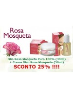 Olio Puro Rosa Mosqueta Bio 30ml + Crema Viso Rosa Mosqueta al Revitalin In Offerta 25%